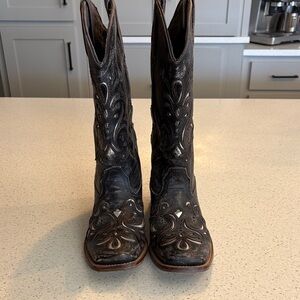 Roper Black Western Cowboy Boots size 7